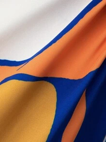 Hauture 大尺寸抽象圖案無肩帶修身連衣裙 - 彩色 - 查看 7