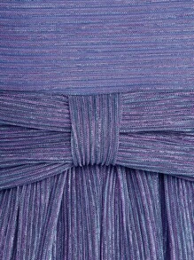 Hauture Glitter Draped Bow Back Fashion Cami Dress - Purple - View 6