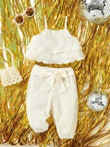 Bộ đồ Em bé Xù nhỏ phân lớp màu trơn - Màu be - Xem 1