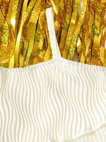 Bộ đồ Em bé Xù nhỏ phân lớp màu trơn - Màu be - Xem 3