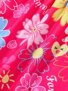 SHEIN Kleid Mit Trägern Für Baby Mädchen Mit Blumendruck