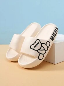 Kinder Schaumstoff Hausschuhe, EVA leicht, rutschfest, weiche Sohle, süß, lässig, schnelltrocknend, Slip-On Sandalen, minimalistische einfarbige dickere Sohle, unisex Kinder Strandlatschen