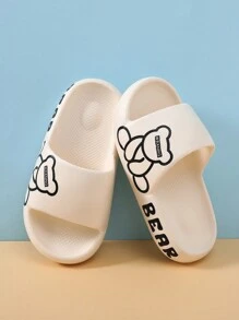 Kinder Schaumstoff Hausschuhe, EVA leicht, rutschfest, weiche Sohle, süß, lässig, schnelltrocknend, Slip-On Sandalen, minimalistische einfarbige dickere Sohle, unisex Kinder Strandlatschen