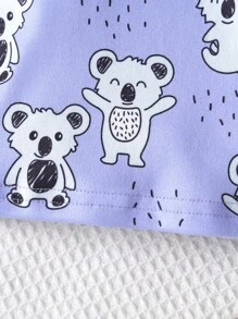 Baby Girl Koala Print Snug Fit PJ Set - Purple - View 6
