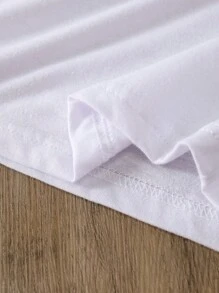 INAWLY Camiseta con estampado de flores y mariposas para mujeres - Blanco - Ver 5