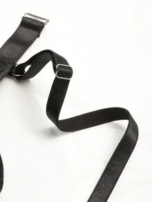 Sujetador unicolor con abertura - Negro - Ver 3