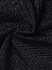 SHEIN Cô gái Tween Cắt ra Áo ba lỗ & Túi có nắp Quần Cargo - xanh quân đội - Xem 7