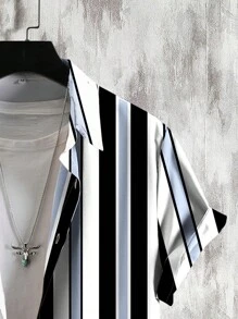 Manfinity Homme Men Striped Print Shirt - Multicolor - View 7