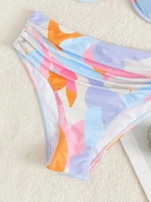 Swim Mod 滿版印花帶鋼圈比基尼泳裝 - 彩色 - 查看 3