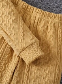 SHEIN Young Girl Solid Tank Top & Crop Tee & Pants