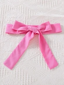 適合青少年女孩的蝴蝶繡花網片套頸裙 - 粉色 - 查看 4