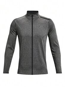 Manfinity Sport Corelite Men Space Dye Zip Up Sports Jacket - Dark Grey - View 1