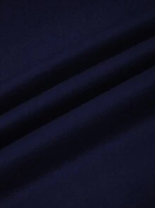 SHEIN EZwear 愛心圖案加絨內裏運動衫 - 藏蓝色 - 查看 5