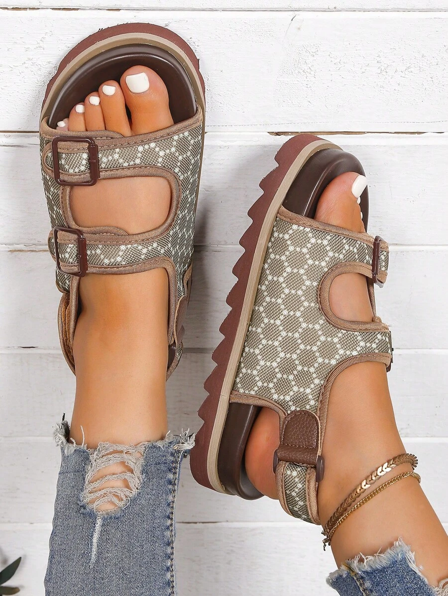 Dép Thể thao Nữ - Màu Khaki - Xem 1