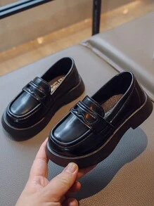 女孩低幫樂福鞋適用於日常生活 - 黑色 - 查看 3