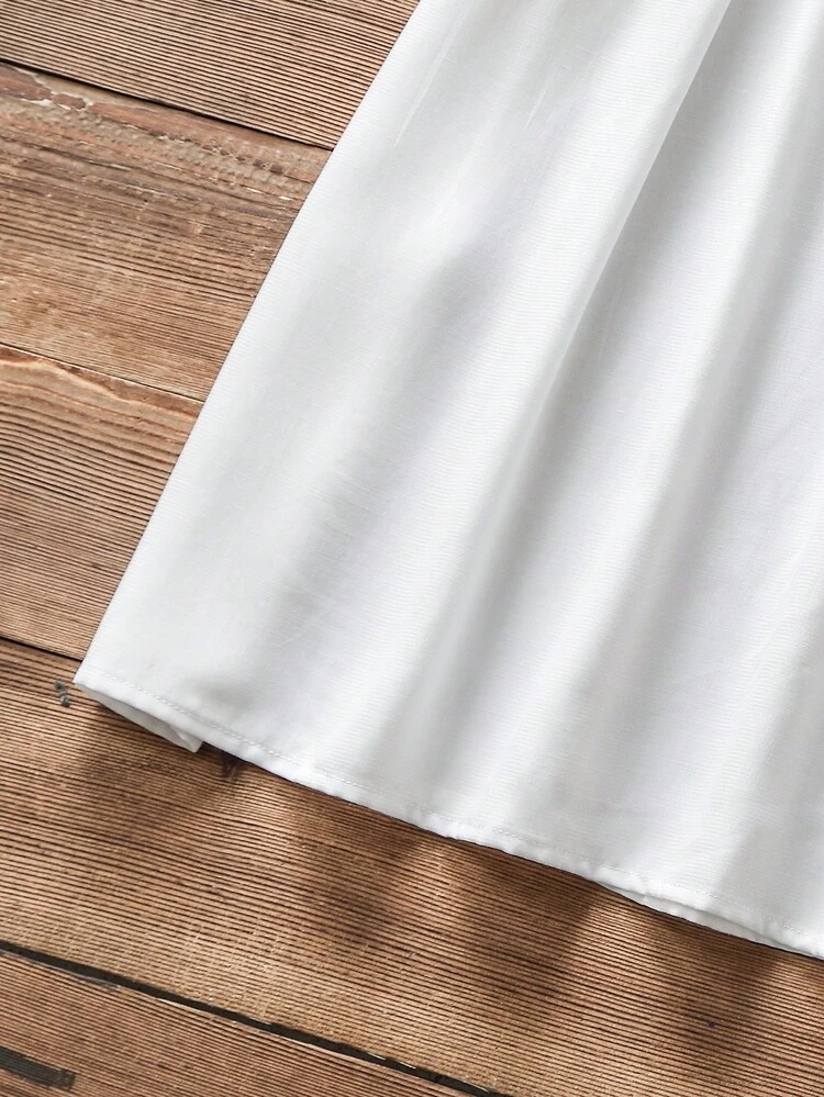 SHEIN LUNE Plus Swiss Dot Peplum Blouse - White - View 6