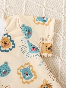 SHEIN Đứa bé trai Đồ họa Hoạt hình Áo thun & quần đùi - Nhiều màu - Xem 3