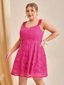 SHEIN Belle Cami Kleid mit einfarbig Spitze