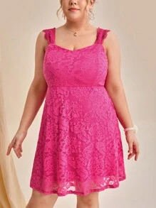 SHEIN Belle Cami Kleid mit einfarbig Spitze