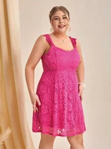 SHEIN Belle Cami Kleid mit einfarbig Spitze