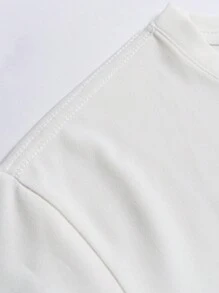 Manfinity Homme 男士標語圖案T恤 - 白色 - 查看 7