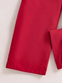 Áo liền quần Gái Xù màu trơn Dễ thương - Màu Đỏ Sâu - Xem 4