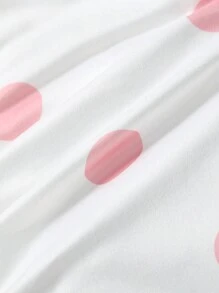 Baby Girl Cow & Slogan Graphic Cami Jumpsuit - Pink - View 7