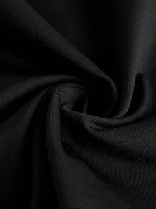 SHEIN X Doris Jocelyn SHEIN ICON Đầm Lộ Lưng Xù Buộc lại màu trơn Gợi cảm - màu đen - Xem 3