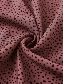 SHEIN Clasi 大碼滿版印花紙袋型腰半身裙 - 粉色 - 查看 4