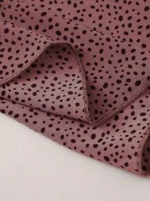 SHEIN Clasi 大碼滿版印花紙袋型腰半身裙 - 粉色 - 查看 5