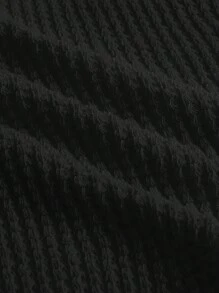 SHEIN EZwear Plus Solid Bandana Hem Tube Top & Bodycon Skirt - Black - View 3