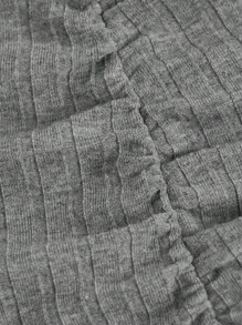 SHEIN Girlism Teen Girl Solid Ruched Side Tank Dress - Grey - View 4