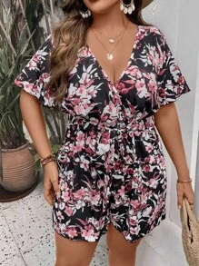 SHEIN Clasi Mono con estampado floral - Negro - Ver 4