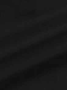 CovetEZ Plus Enfärgat Twist Framtill Korta T-Shirts - Svart - Visa 3