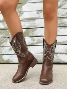 女士舒适包头圆头平底厚底日常休闲户外室内卧室一脚蹬仿麂皮灰褐色拖鞋圣诞秋冬 - 黑色 - 查看 1