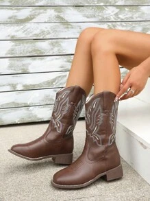 女士舒适包头圆头平底厚底日常休闲户外室内卧室一脚蹬仿麂皮灰褐色拖鞋圣诞秋冬 - 黑色 - 查看 2