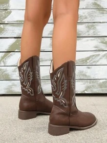 女士舒适包头圆头平底厚底日常休闲户外室内卧室一脚蹬仿麂皮灰褐色拖鞋圣诞秋冬 - 黑色 - 查看 4