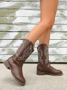 女士舒适包头圆头平底厚底日常休闲户外室内卧室一脚蹬仿麂皮灰褐色拖鞋圣诞秋冬 - 黑色 - 查看 5