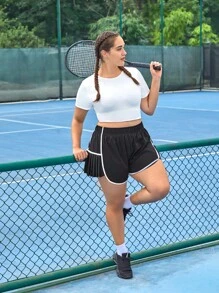 Easithlete 加肯字紋後背無背心運動背心上衣，女性網球服裝