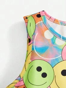 themindfulbutterflyy Bộ thời trang bé gái Ruy băng Hoạt hình Lá thư Giải trí - Nhiều màu - Xem 3