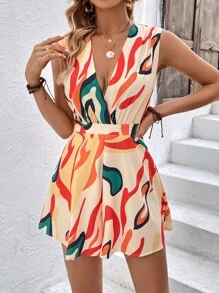 SHEIN LUNE Áo liền quần nữ - Màu vàng - Xem 3