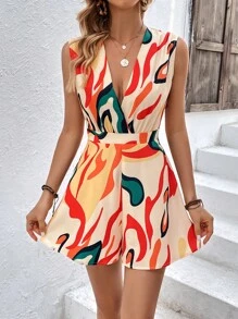 SHEIN LUNE Áo liền quần nữ - Màu vàng - Xem 5