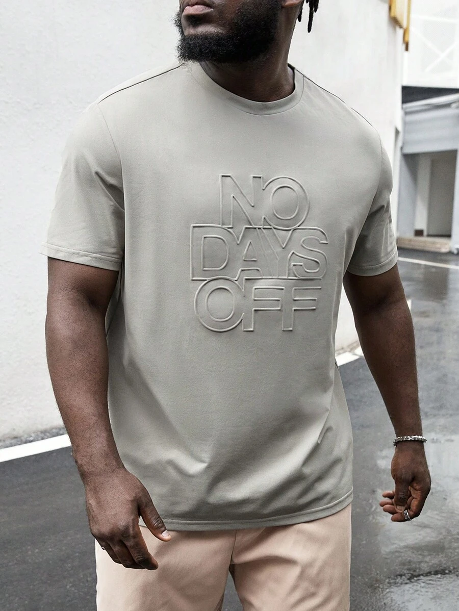 EASEVO Đàn ông cộng Đồ họa Chữ cái Áo thun - Màu xanh Bạc hà - Xem 1