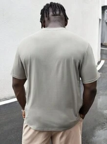 EASEVO Đàn ông cộng Đồ họa Chữ cái Áo thun - Màu xanh Bạc hà - Xem 2