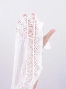 Swim Vcay 下擺開叉沙灘纏腰式半身裙 - 白色 - 查看 6