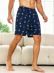 Quần giản dị  Nam Hình học Paisley - Màu xanh hải quân - Xem 4