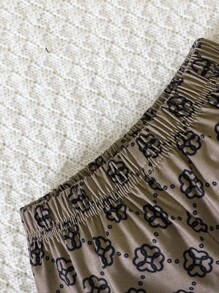 男嬰幾何圖案織帶拼接POLO衫和短褲 - 彩色 - 查看 4