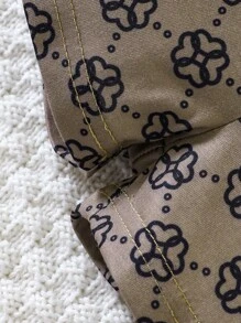 男嬰幾何圖案織帶拼接POLO衫和短褲 - 彩色 - 查看 7