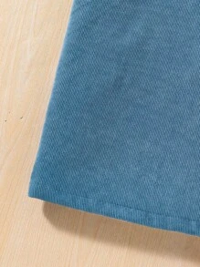 Sparklyn Tween Girl 1pc Patched Pocket Pinafore Dress - Dusty Blue - View 8