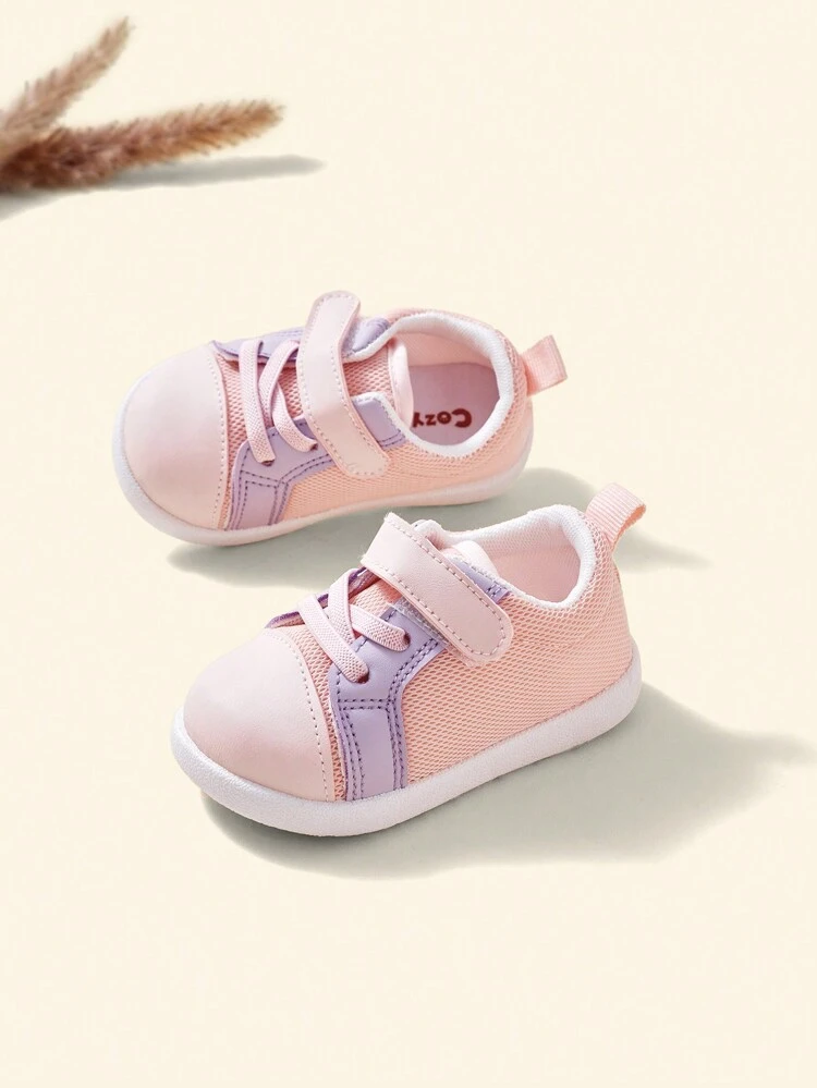 Baby Girls Lace Up Hook-and-loop Fastener Strap Skate Shoes